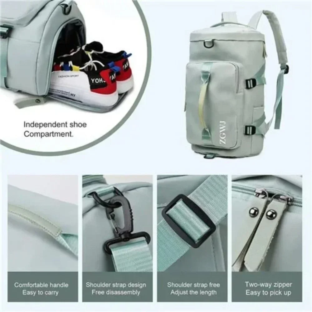 New Waterproof Fold Able and Expandable Weekender Bag NG-Green - Picture 5 of 7